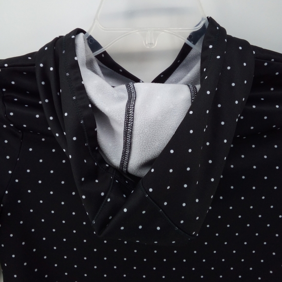 adidas Black White Polks Dot Hoodie Kangaroo Pocket 2020 Collection M 10/12 - Picture 5 of 11